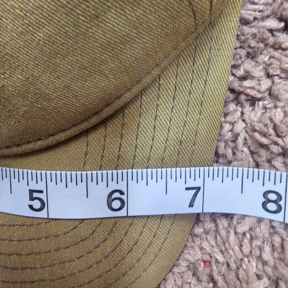 READ Columbia Sportswear Leather Patch Flexfit hat Tan Outdoor Cap - Picture 7 of 8